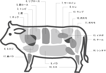 部位の説明 神戸牛の通販 お肉の達人